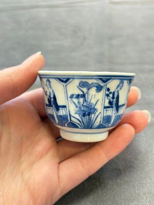 Ten Chinese blue and white cups and nine saucers, Kangxi mark, 19th C. — 照片 74