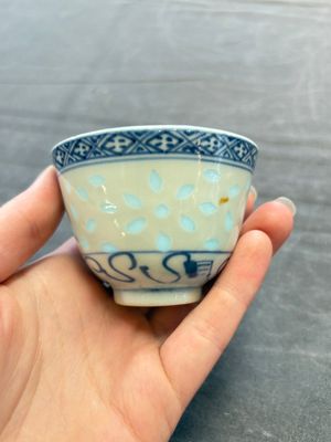 Ten Chinese blue and white cups, seven covers and eight stands, 19/20th C. — photo 15