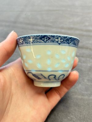 Ten Chinese blue and white cups, seven covers and eight stands, 19/20th C. — photo 21