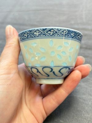 Ten Chinese blue and white cups, seven covers and eight stands, 19/20th C. — photo 29