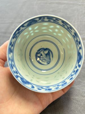 Ten Chinese blue and white cups, seven covers and eight stands, 19/20th C. — photo 61