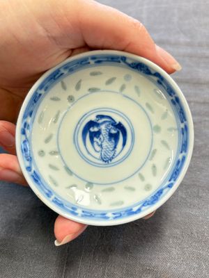 Ten Chinese blue and white cups, seven covers and eight stands, 19/20th C. — photo 8