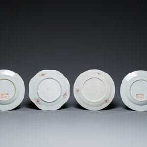 Ten Chinese blue and white, famille rose and verte plates, Kangxi and later — 照片 3