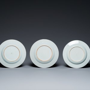 Ten Chinese blue and white, famille rose and verte plates, Kangxi and later — 照片 5