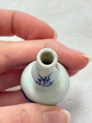 Ten Chinese blue and white miniature vases with figural and floral design, Kangxi — foto 23