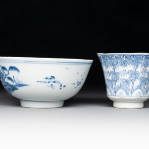 Ten Chinese blue and white wares, Jin Tang Fa Ji 錦堂發記 and Wan Yu 玩玉 mark, 18/20th C. — photo 15