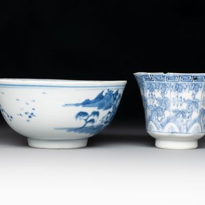 Ten Chinese blue and white wares, Jin Tang Fa Ji 錦堂發記 and Wan Yu 玩玉 mark, 18/20th C. — photo 16