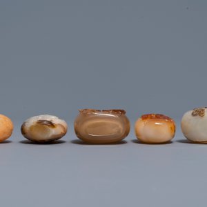 Ten Chinese carved agate snuff bottles, 19/20th C. — 照片 9