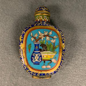 Ten Chinese cloisonné snuff bottles, 19/20th C. — 照片 30