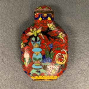 Ten Chinese cloisonné snuff bottles, 19/20th C. — 照片 36