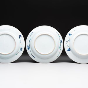 Ten Chinese doucai plates with floral design, Kangxi — 照片 3