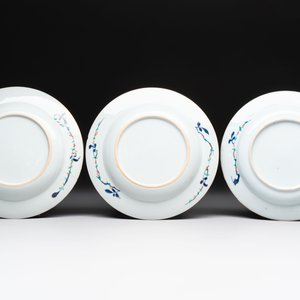 Ten Chinese doucai plates with floral design, Kangxi — 照片 5