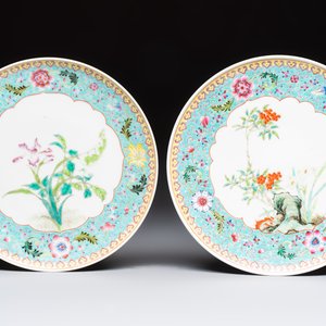 Ten Chinese famille rose and verte wares, Qianlong and Jing De Zhen 景德鎮 marks, 20th C. — foto 2