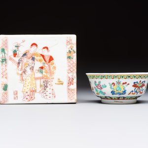 Ten Chinese famille rose and verte wares, Qianlong and Jing De Zhen 景德鎮 marks, 20th C. — foto 10