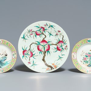 Ten Chinese famille rose plates and dishes, 19/20th C. — 照片 2