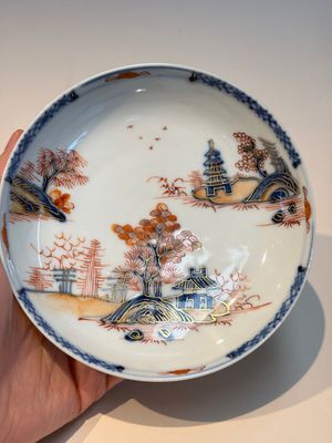 Ten Chinese Imari-style 'Riverscape' cups and saucers, Qianlong — photo 1