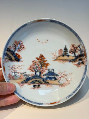 Ten Chinese Imari-style 'Riverscape' cups and saucers, Qianlong — photo 11