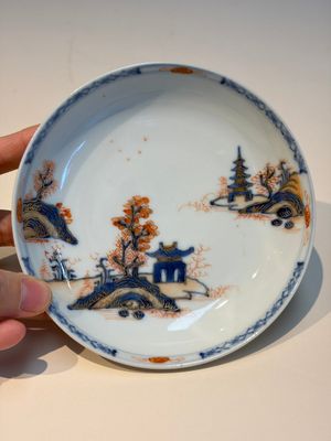 Ten Chinese Imari-style 'Riverscape' cups and saucers, Qianlong — photo 15
