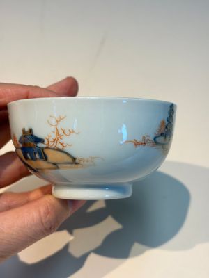 Ten Chinese Imari-style 'Riverscape' cups and saucers, Qianlong — photo 22