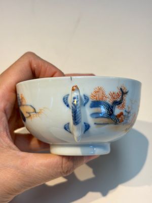 Ten Chinese Imari-style 'Riverscape' cups and saucers, Qianlong — photo 24