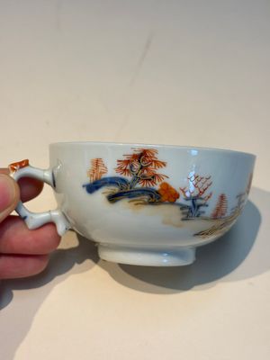 Ten Chinese Imari-style 'Riverscape' cups and saucers, Qianlong — photo 27