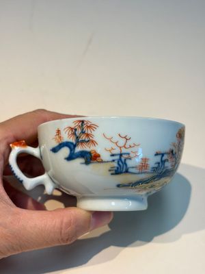 Ten Chinese Imari-style 'Riverscape' cups and saucers, Qianlong — photo 33