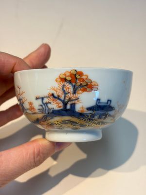 Ten Chinese Imari-style 'Riverscape' cups and saucers, Qianlong — photo 34