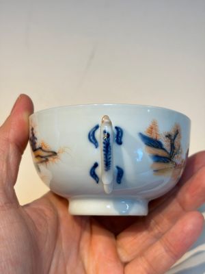 Ten Chinese Imari-style 'Riverscape' cups and saucers, Qianlong — photo 42
