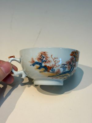 Ten Chinese Imari-style 'Riverscape' cups and saucers, Qianlong — photo 45