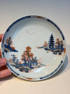 Ten Chinese Imari-style 'Riverscape' cups and saucers, Qianlong — photo 5