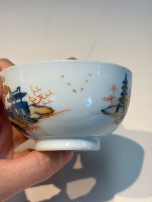 Ten Chinese Imari-style 'Riverscape' cups and saucers, Qianlong — photo 52