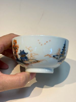 Ten Chinese Imari-style 'Riverscape' cups and saucers, Qianlong — photo 58