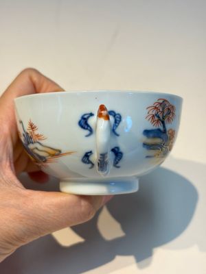 Ten Chinese Imari-style 'Riverscape' cups and saucers, Qianlong — photo 66