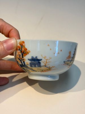 Ten Chinese Imari-style 'Riverscape' cups and saucers, Qianlong — photo 70