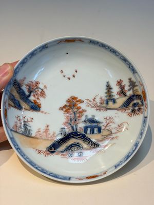 Ten Chinese Imari-style 'Riverscape' cups and saucers, Qianlong — photo 7