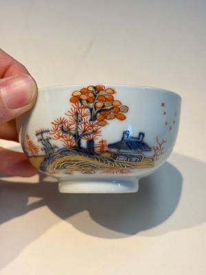 Ten Chinese Imari-style 'Riverscape' cups and saucers, Qianlong — photo 76