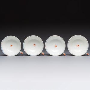 Ten Chinese Imari-style 'Riverscape' cups and saucers, Qianlong — photo 12