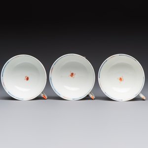 Ten Chinese Imari-style 'Riverscape' cups and saucers, Qianlong — photo 18