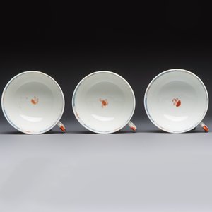 Ten Chinese Imari-style 'Riverscape' cups and saucers, Qianlong — photo 24