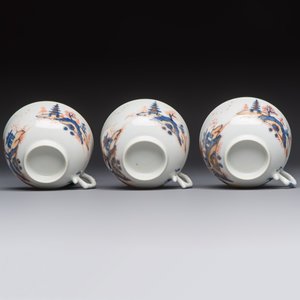Ten Chinese Imari-style 'Riverscape' cups and saucers, Qianlong — photo 25
