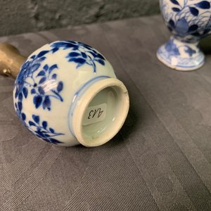 Ten Chinese silver-mounted blue and white miniature vases, Kangxi — 照片 10