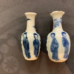 Ten fine Chinese blue and white miniature vases, Kangxi — photo 4