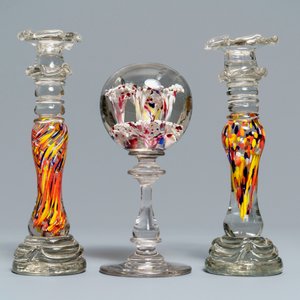 Ten glass paperweights and candlesticks, France, 18/19th C. — 照片 4