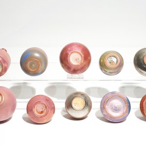 Ten small modernist vases with various blue and pink glazes, Perignem and Amphora, 2nd half 20th C. — 照片 7