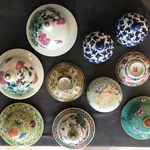 Ten various Chinese porcelain covers, 18th C. and later — photo 7