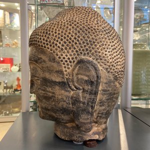 Tête de Bouddha en pierre sculptée, Chine, 19/20ème — photo 11