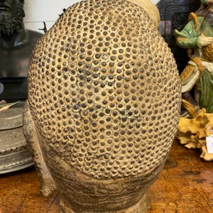 Tête de Bouddha en pierre sculptée, Chine, 19/20ème — photo 20