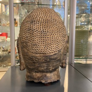 Tête de Bouddha en pierre sculptée, Chine, 19/20ème — photo 10
