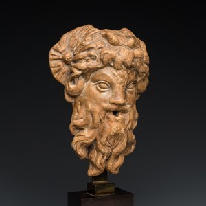 Tête de fontaine en marbre sculpté en forme de tête de Pan, Italie, probablement 2ème/3ème avant J.C. — photo 8