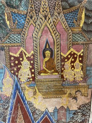 Thai school: 'Two votive scenes', ink and colour on canvas, 19th C. — 照片 10